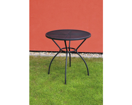 Okrúhly záhradný stôl z kovu