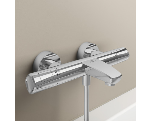 Nástenná sprchová batéria s termostatom, kovová