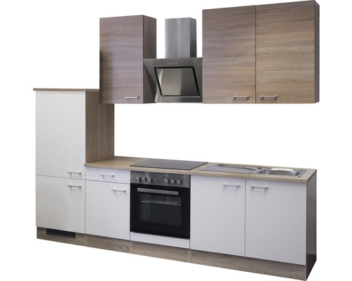 Kuchynská linka s drezom, sporákom a digestorom