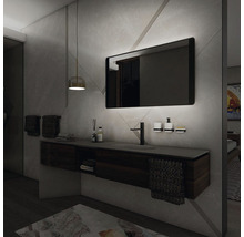 LED zrkadlo do kúpeľne Nimco čierne 80x60 cm ZPC 42003-90