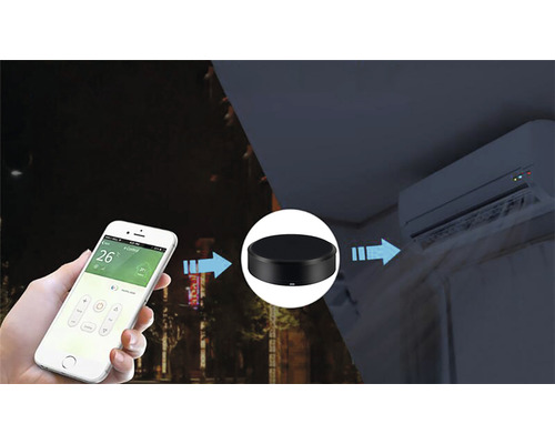 Smartphone s aplikáciou pre klimatizáciu ovláda klimatizáciu pomocou Smart Home Hub