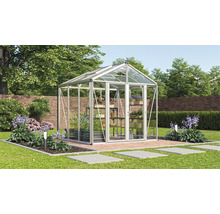 Skleník Vitavia Zeus Comfort 6200 kombinácia skla a polykarbonátu 258x242 cm hliník vr. podlahového rámu