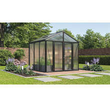 Skleník Vitavia Zeus Comfort 6200 polykarbonát 16 mm 258x242 cm čierny vr. podlahového rámu