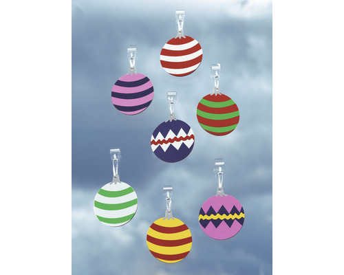 Dekoratívne vianočné gule s rôznymi vzormi a klipovými uzávermi