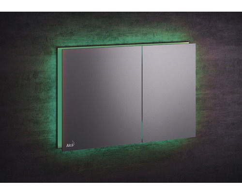 Ovládacia doska z brúseného kovu s dvoma tlačidlami a LED osvetlením