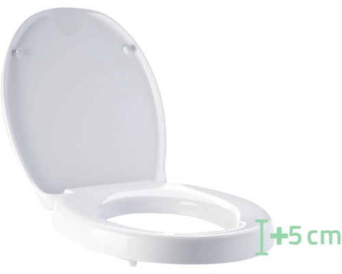 Zvýšené záchodové sedadlo so zvýšením o 5 cm.