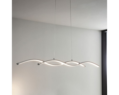 Moderné LED závesné svietidlo so zakriveným dizajnom pre interiéry