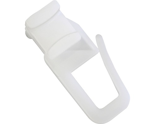 Plastový záclonový háčik