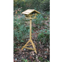Voľne stojace drevené kŕmidlo pre vtáky do záhrady