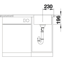 Nerezový drez Blanco DIVON II 45 S-IF 510 x 860 mm nehrdzavejúca oceľ hodvábny lesk 521658