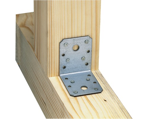Rohový spojovací prvok z kovu na drevené spoje