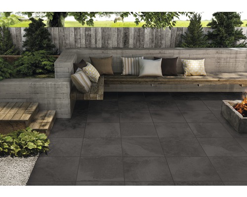 Keramická dlažba Flairstone 60 x 60 x 2 cm Slate Black