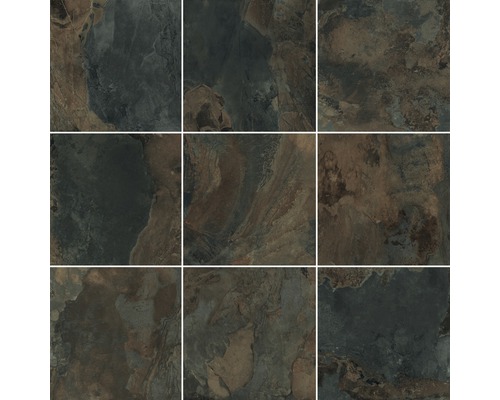 Deväť keramických dlaždíc s kamenným vzhľadom