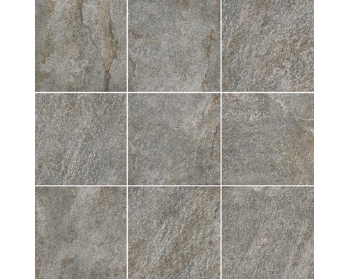 Deväť sivých dlaždíc s kamenným vzhľadom