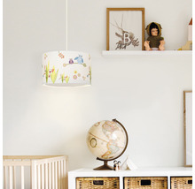 Luster Brilliant Birds E27 1x60 W biely s motívom vtákov