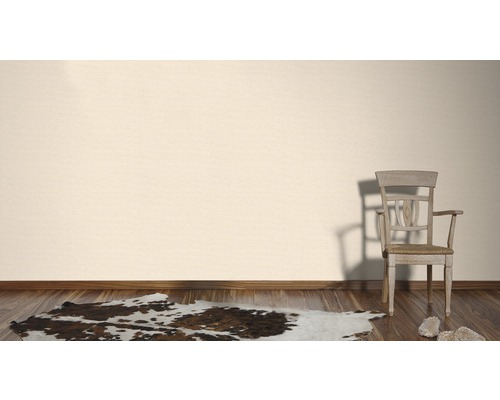 Interiér izby so stoličkou, kobercom a drevenou podlahou