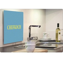 Dekoratívna doska s nápisom Chefkoch v kuchyni