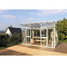 Skleník Vitavia Aphrodite 11500 kombinácia skla a polykarbonátu 275x396 cm biely