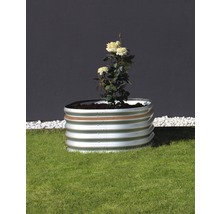 Vyvýšený záhon Vitavia Vita 401 Rund Ø82,1x40,1 cm plechový strieborný