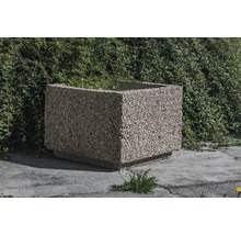 Štvorcový kamenný kvetináč na vonkajšie použitie