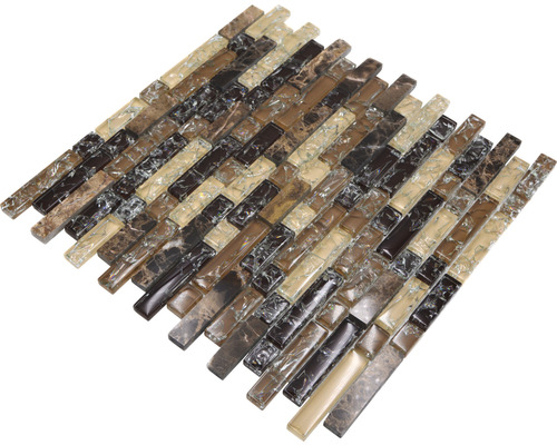 Mozaiková dlaždica v hnedých a béžových tónoch