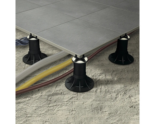 Ukladanie dlaždíc na terče s káblami