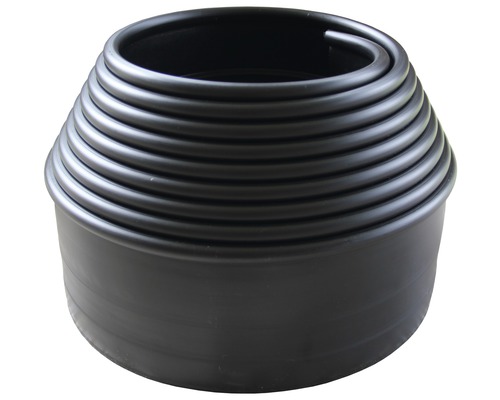Plastový obrubník neviditeľný Garden Diamond Junior 10 cm x 6 m čierny Čierny kvetináč s rebrovanou textúrou