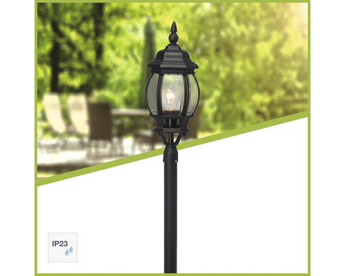 Záhradná lampa z kovu s krytím IP23