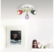 LED bodové svetlo Brilliant BIRDS GU10 3x2,5 W 3x240 lm 3000 K pestrofarebné