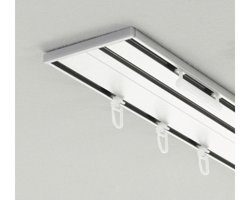 Záclonová lišta na montáž na strop s klzákmi