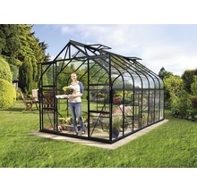 Skleník Vitavia Diana 11500 sklenený 3 mm 264x445 cm čierny
