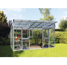 Skleník Vitavia Aphrodite 11500 kombinácia skla a polykarbonátu 275x396 cm hliník