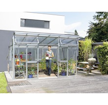 Skleník Vitavia Aphrodite 11500 kombinácia skla a polykarbonátu 275x396 cm hliník