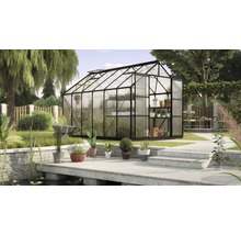 Skleník Vitavia Uranus 9900 polykarbonát 6 mm 257x383 cm čierny vr. základového rámu