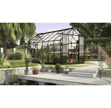 Skleník Vitavia Uranus 11500 sklenený 3 mm 257x445 cm čierny vr. základového rámu