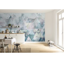 Fototapeta vliesová P018A-VD4 Pure Triangles Blue 4-dielna 400x250 cm