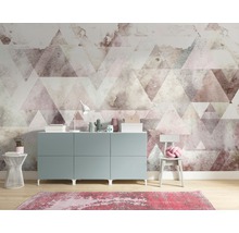 Fototapeta vliesová P018B-VD4 Pure Triangles Red 4-dielna 400x250 cm