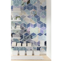 Fototapeta vliesová Geometric Blue, motív geometrický