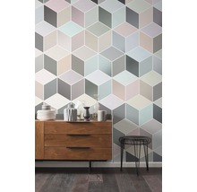Fototapeta vliesová Cubes Pastel, motív geometrický
