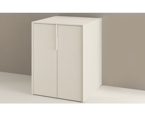 Biela kúpeľňová skrinka s dvomi dvierkami