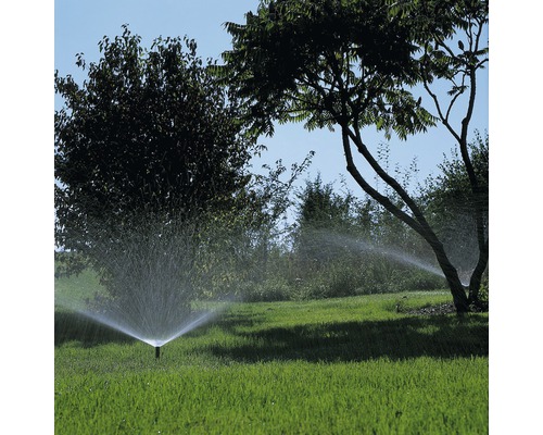 Zavlažovanie trávnika pomocou zavlažovača trávnika v záhrade