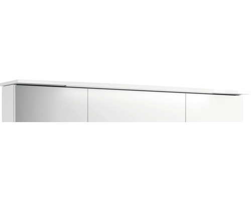 Biela zrkadlová skrinka s tromi dvierkami