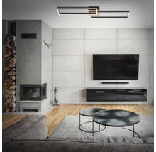 LED stropné svietidlo Briloner 40 W 4400 lm 2700-5000 K čierne s diaľkovým ovládaním