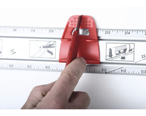 Rezačka profilov pri použití na meracej lište