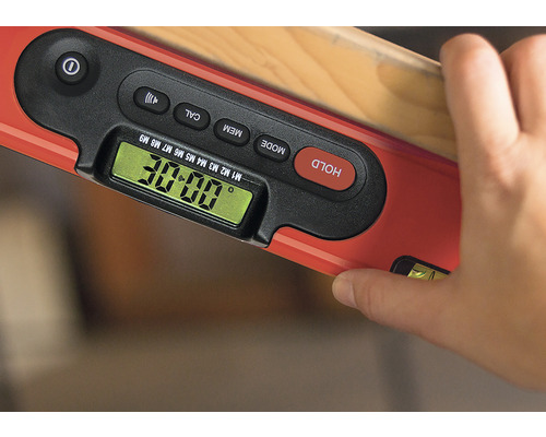 Digitálna vodováha s displejom na meranie uhlov