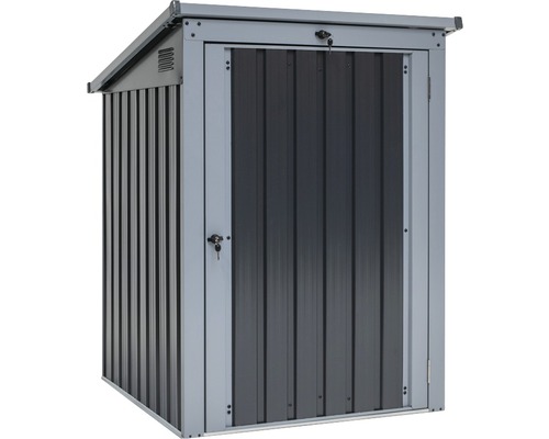 Kovový záhradný domček s dverami a uzamykateľným zámkom