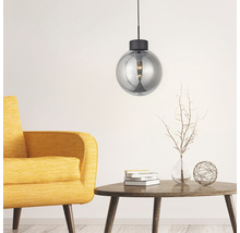 Luster Brilliant Astro E27 1x60 W čierny/dymové sklo