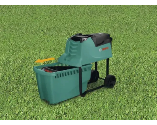 Záhradný drvič Bosch s lapačom na trávniku