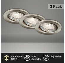 LED vstavané svietidlo Briloner IP23 GU10 3x5W 460W 3000K matný chróm set-thumb-0 LED vstavané svietidlo Briloner IP23 GU10 3x5W 460W 3000K matný chróm set-thumb-0