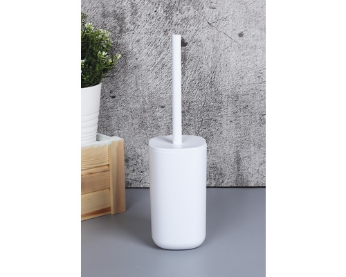 Biela toaletná súprava s kefou